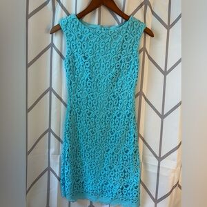 Lauren Ralph Lauren Blue Sheath Dress Sleeveless size 0P
